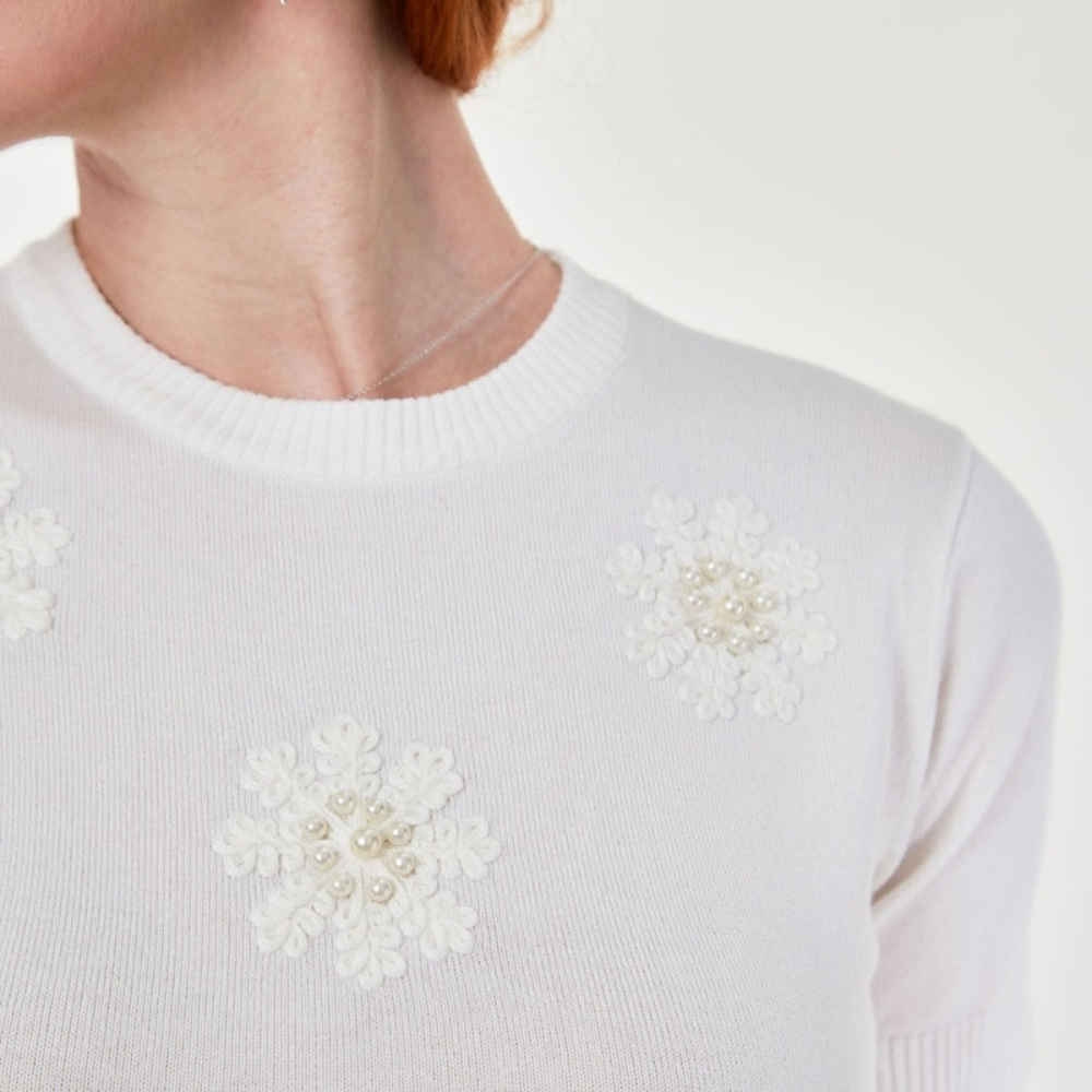 Voodoo Vixen Vintage-Inspired Snowflake Sweater